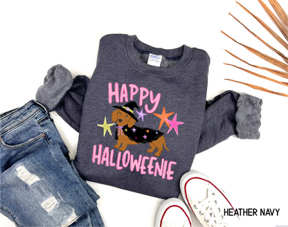Happy Halloweenie Dachshund Adult Sweatshirt
