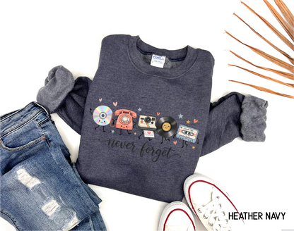 Never Forget Vintage 90s Adult Sweatshirt