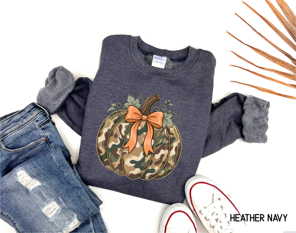Camo Pumpkin Adult Sweatshirt