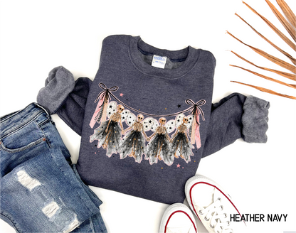 Dancing Skeleton Garland Adult Sweatshirt