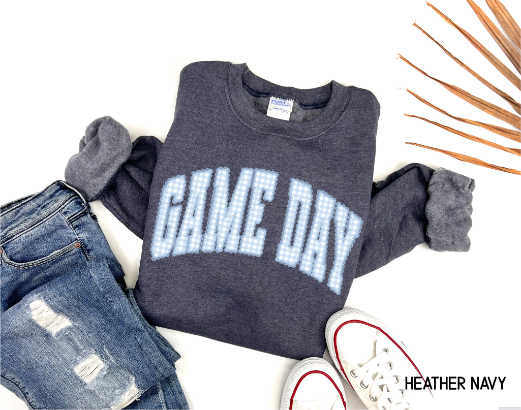 Gingham Game Day Adult Sweatshirt