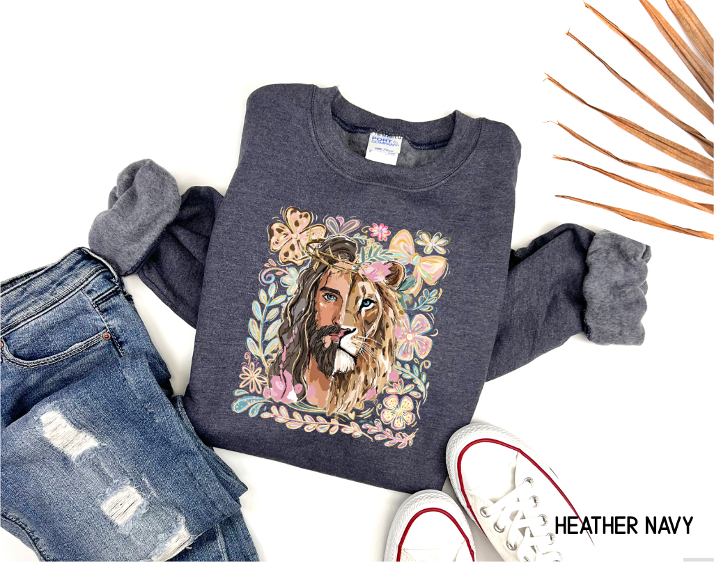 Jesus Lion of Judah Adult Sweatshirt