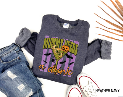 Mummy Needs a Drink Adult Sweatshirt