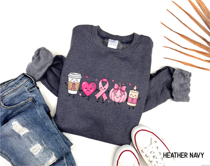 Breast Cancer Awareness Icons Adult Sweatshirt