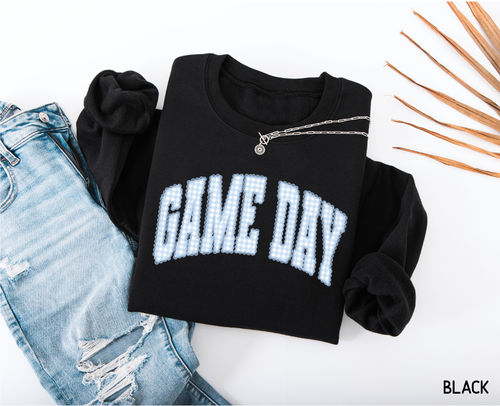Gingham Game Day Adult Sweatshirt
