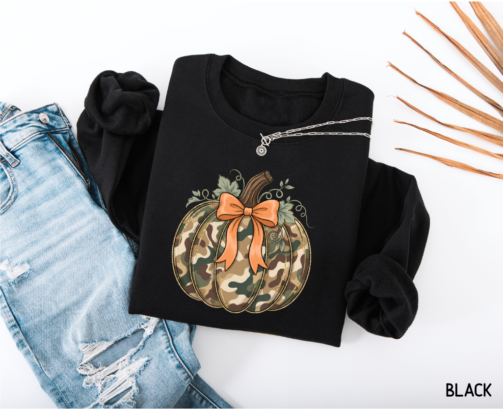 Camo Pumpkin Adult Sweatshirt