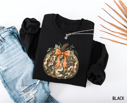 Camo Pumpkin Adult Sweatshirt