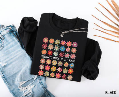 Celebrate Minds of All Kinds Adult Sweatshirt