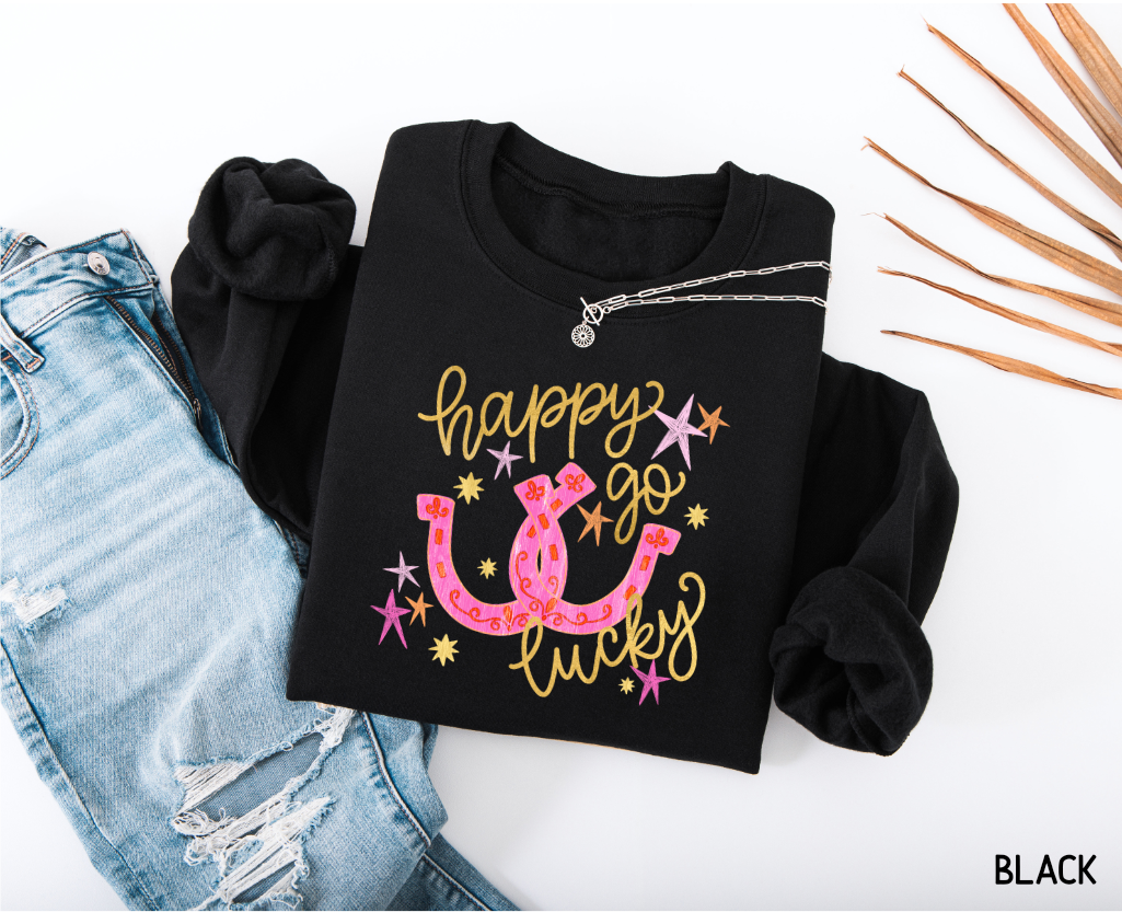 Happy Go Lucky Adult Sweatshirt