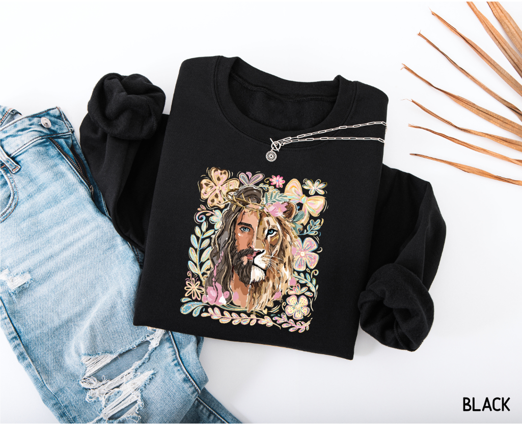 Jesus Lion of Judah Adult Sweatshirt
