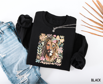 Jesus Lion of Judah Adult Sweatshirt