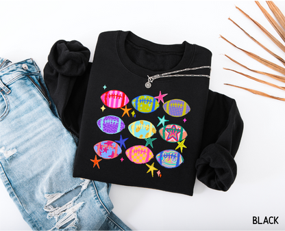 Colorful Football Adult Sweatshirt
