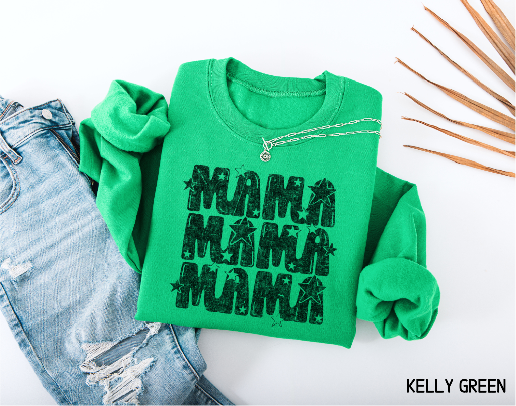 Mama with Stars Adult Sweatshirt