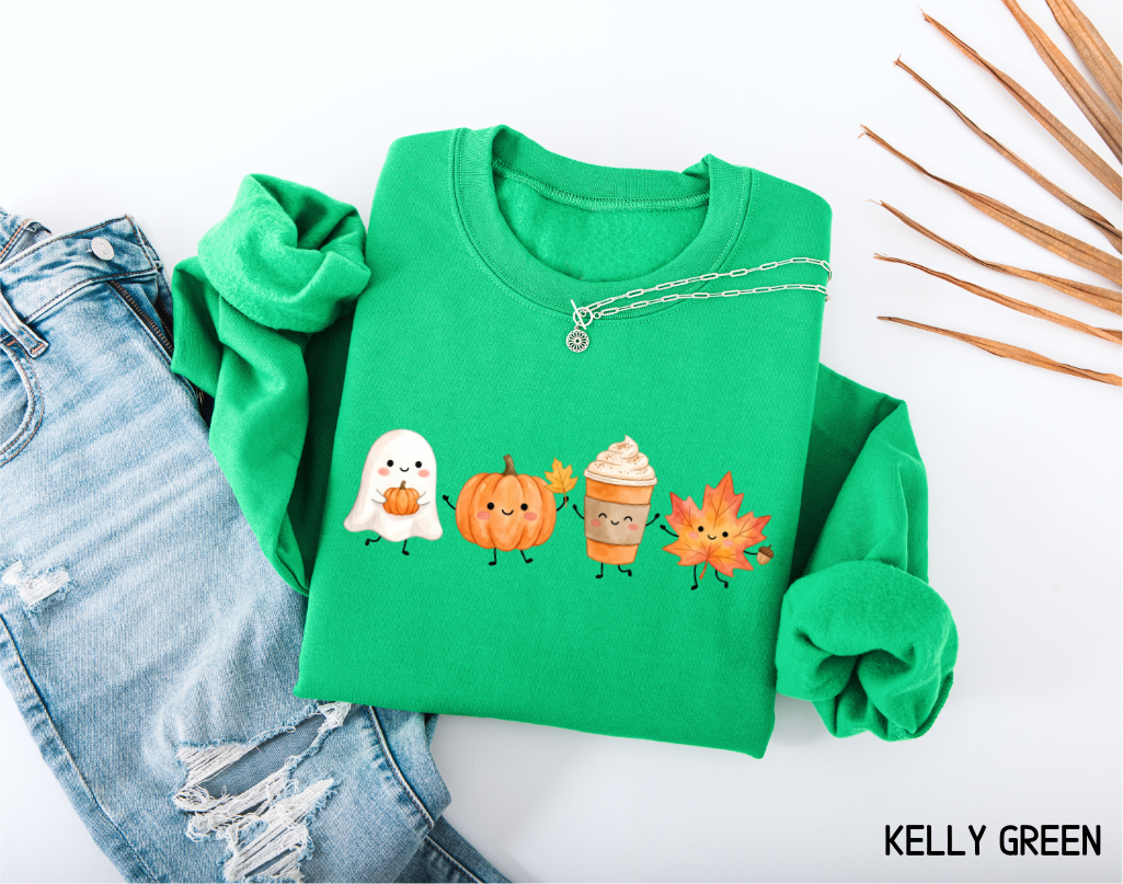 Cute Fall Ghost Adult Sweatshirt