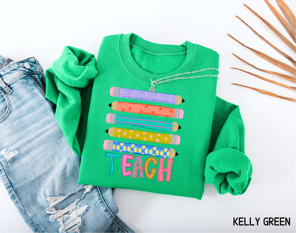 Teacher Pencil Adult Sweatshirt