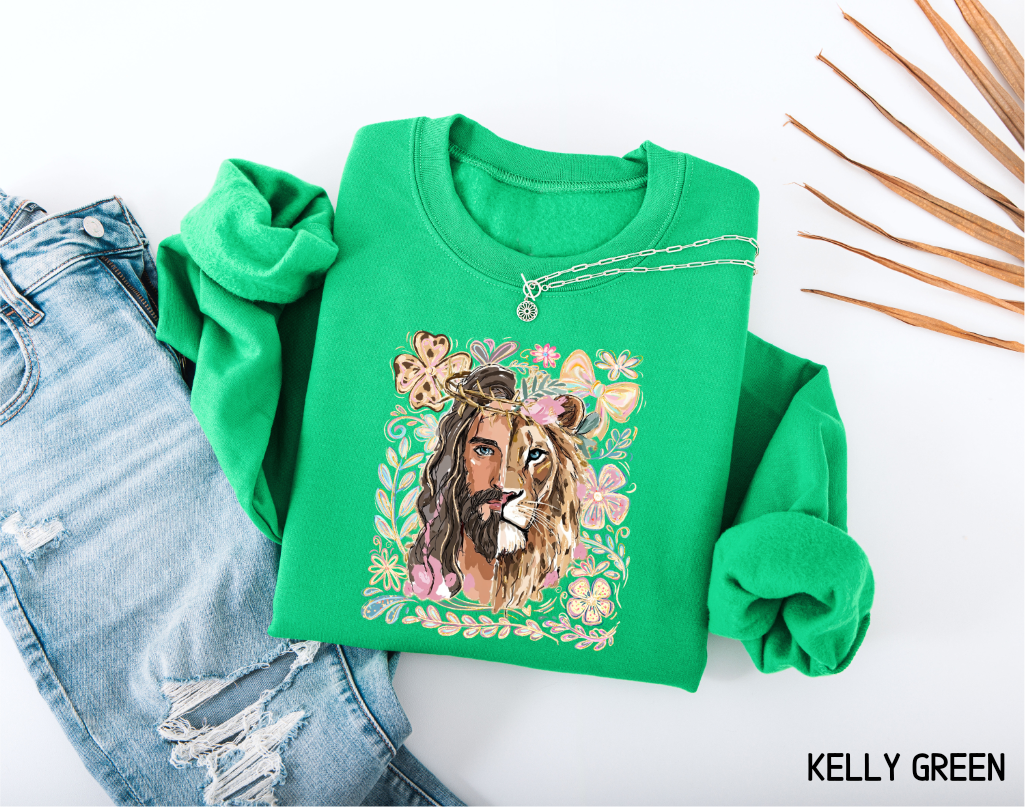 Jesus Lion of Judah Adult Sweatshirt