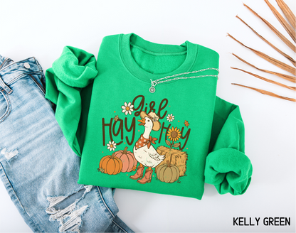 Hay Girl Hey Funny Adult Sweatshirt