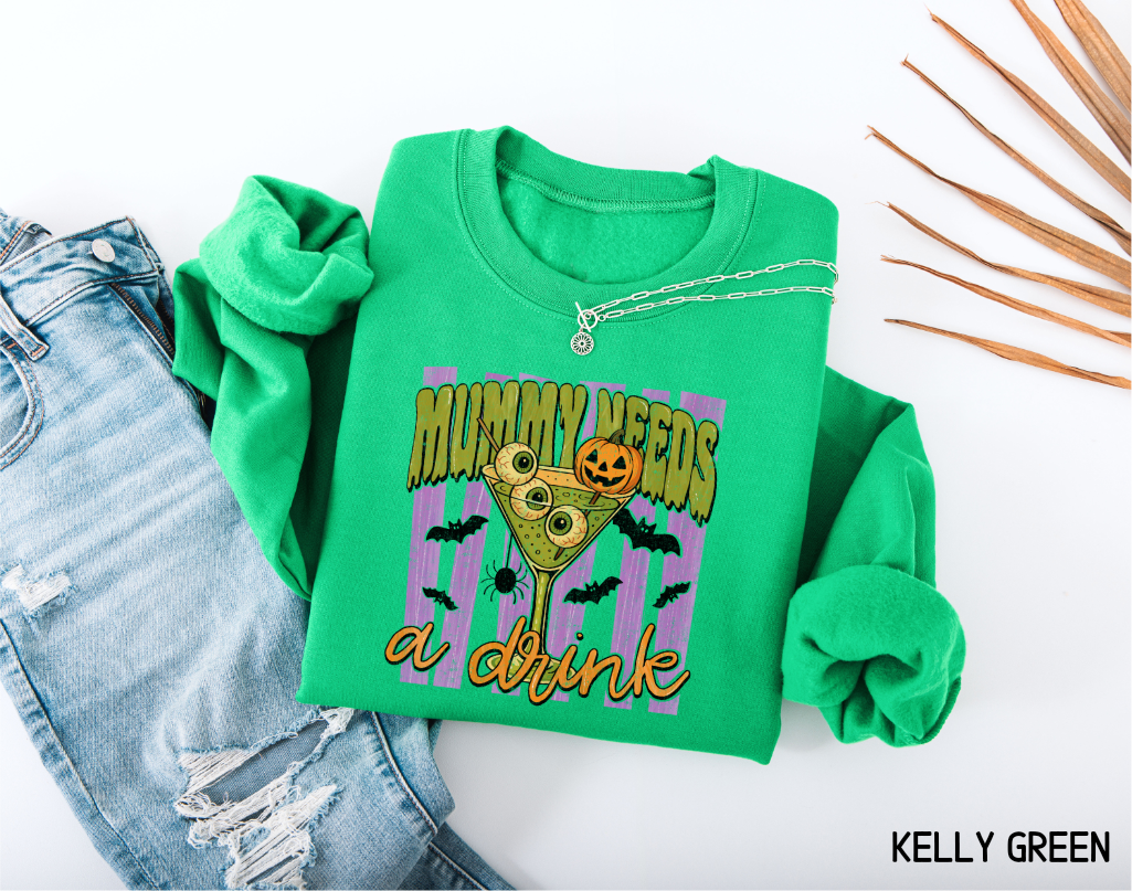 Mummy Needs a Drink Adult Sweatshirt