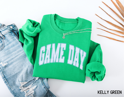 Gingham Game Day Adult Sweatshirt