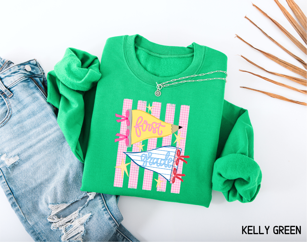 Pennant Grade Level Teacher Adult Sweatshirt