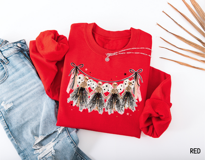 Dancing Skeleton Garland Adult Sweatshirt