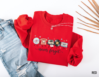 Never Forget Vintage 90s Adult Sweatshirt