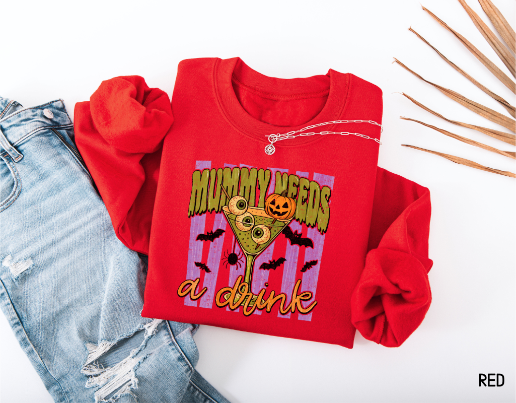 Mummy Needs a Drink Adult Sweatshirt