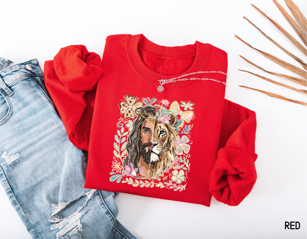 Jesus Lion of Judah Adult Sweatshirt