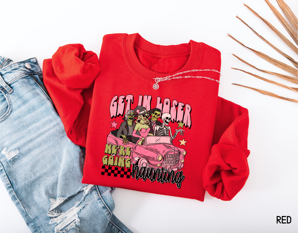 Get in Loser Halloween Adult Sweatshirt