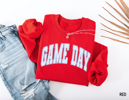Gingham Game Day Adult Sweatshirt