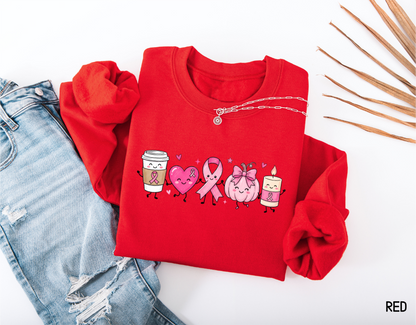 Breast Cancer Awareness Icons Adult Sweatshirt