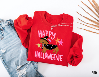 Happy Halloweenie Dachshund Adult Sweatshirt