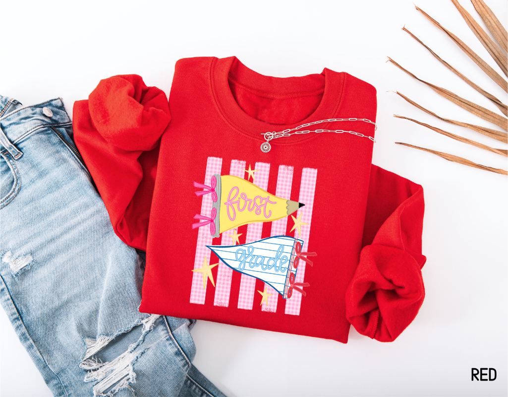 Pennant Grade Level Teacher Adult Sweatshirt