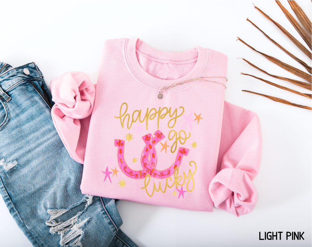Happy Go Lucky Adult Sweatshirt