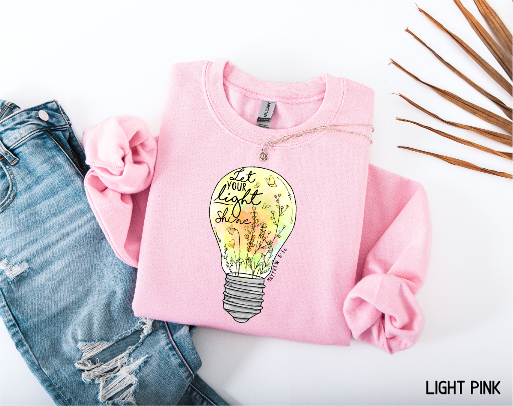 Let Your Light Shine Adult Sweatshirt