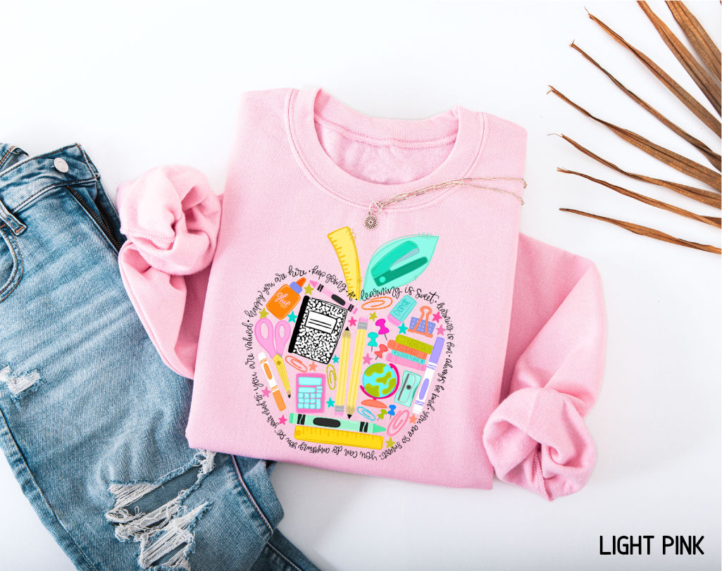 Teacher Supplies Adult Sweatshirt