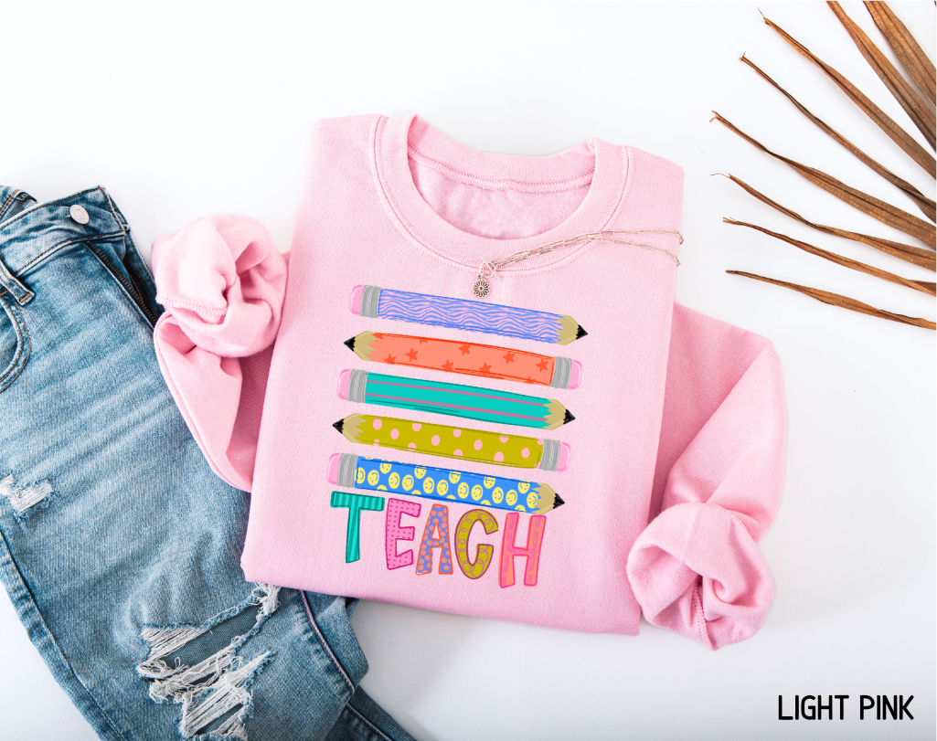 Teacher Pencil Adult Sweatshirt
