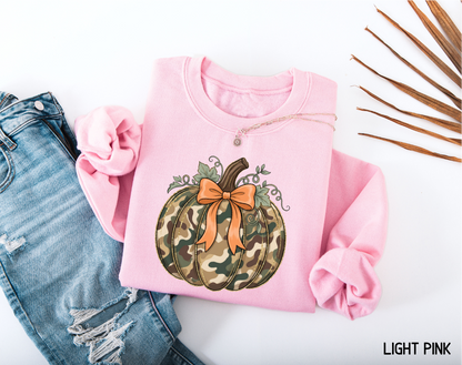 Camo Pumpkin Adult Sweatshirt