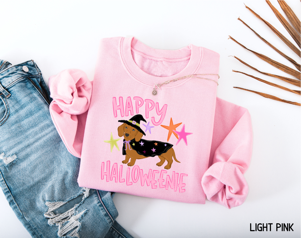 Happy Halloweenie Dachshund Adult Sweatshirt