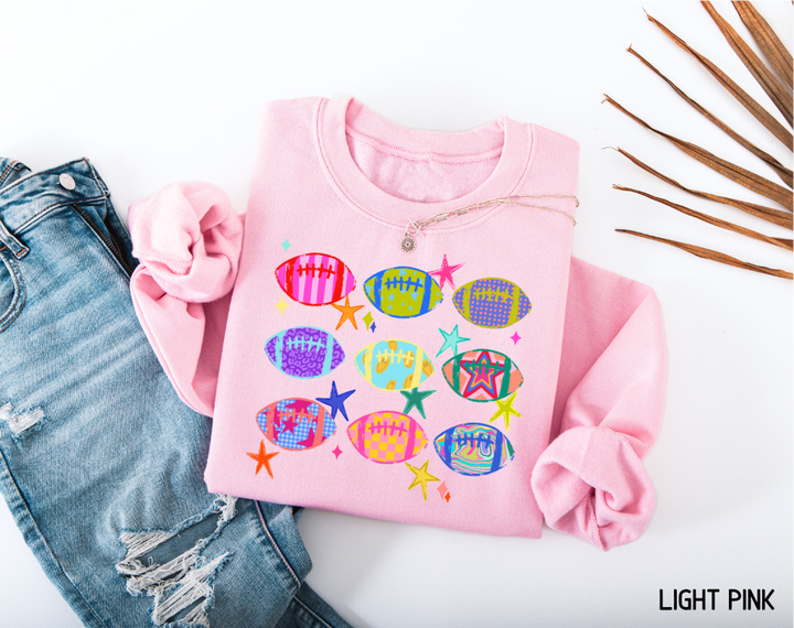 Colorful Football Adult Sweatshirt