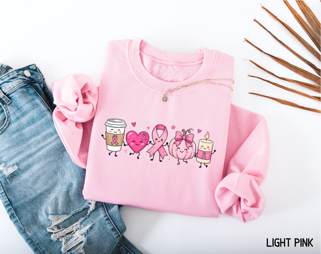 Breast Cancer Awareness Icons Adult Sweatshirt