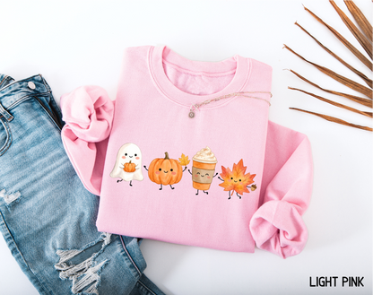 Cute Fall Ghost Adult Sweatshirt
