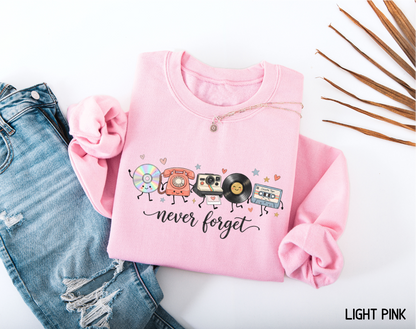 Never Forget Vintage 90s Adult Sweatshirt