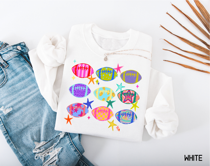 Colorful Football Adult Sweatshirt
