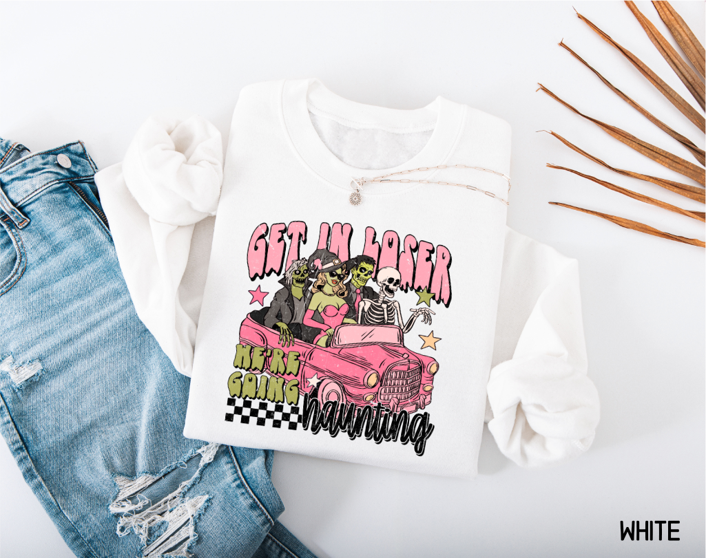 Get in Loser Halloween Adult Sweatshirt