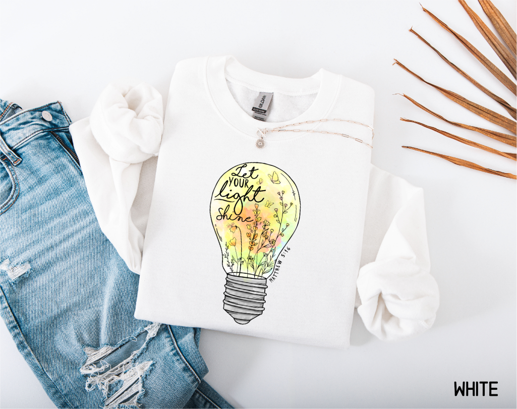 Let Your Light Shine Adult Sweatshirt