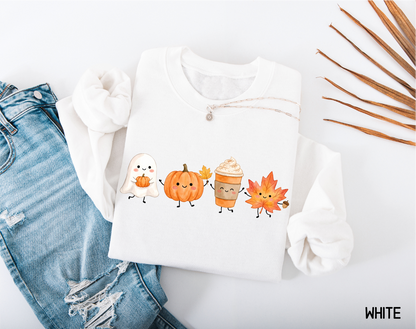Cute Fall Ghost Adult Sweatshirt