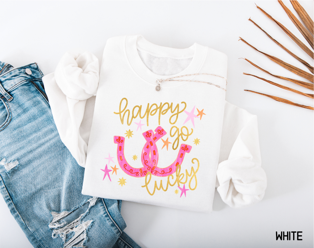 Happy Go Lucky Adult Sweatshirt