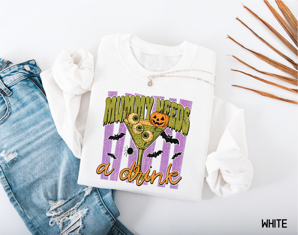 Mummy Needs a Drink Adult Sweatshirt