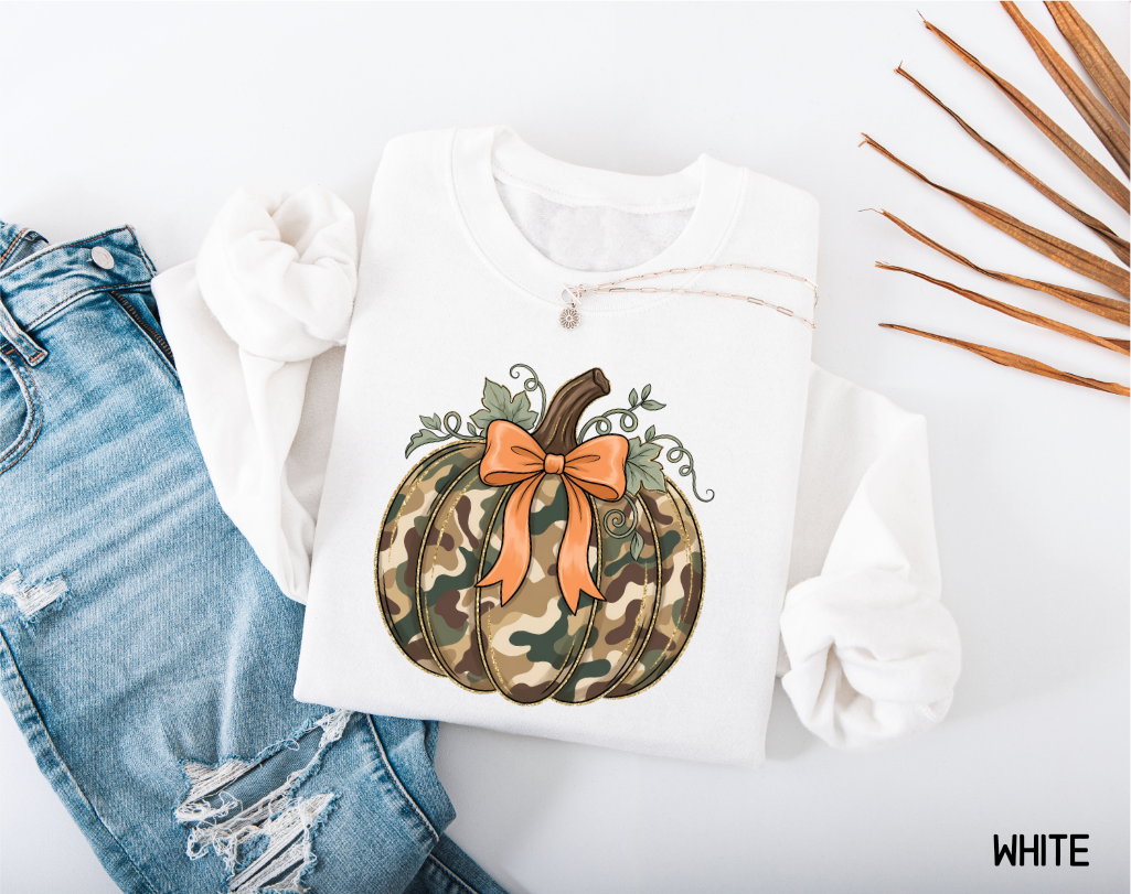Camo Pumpkin Adult Sweatshirt